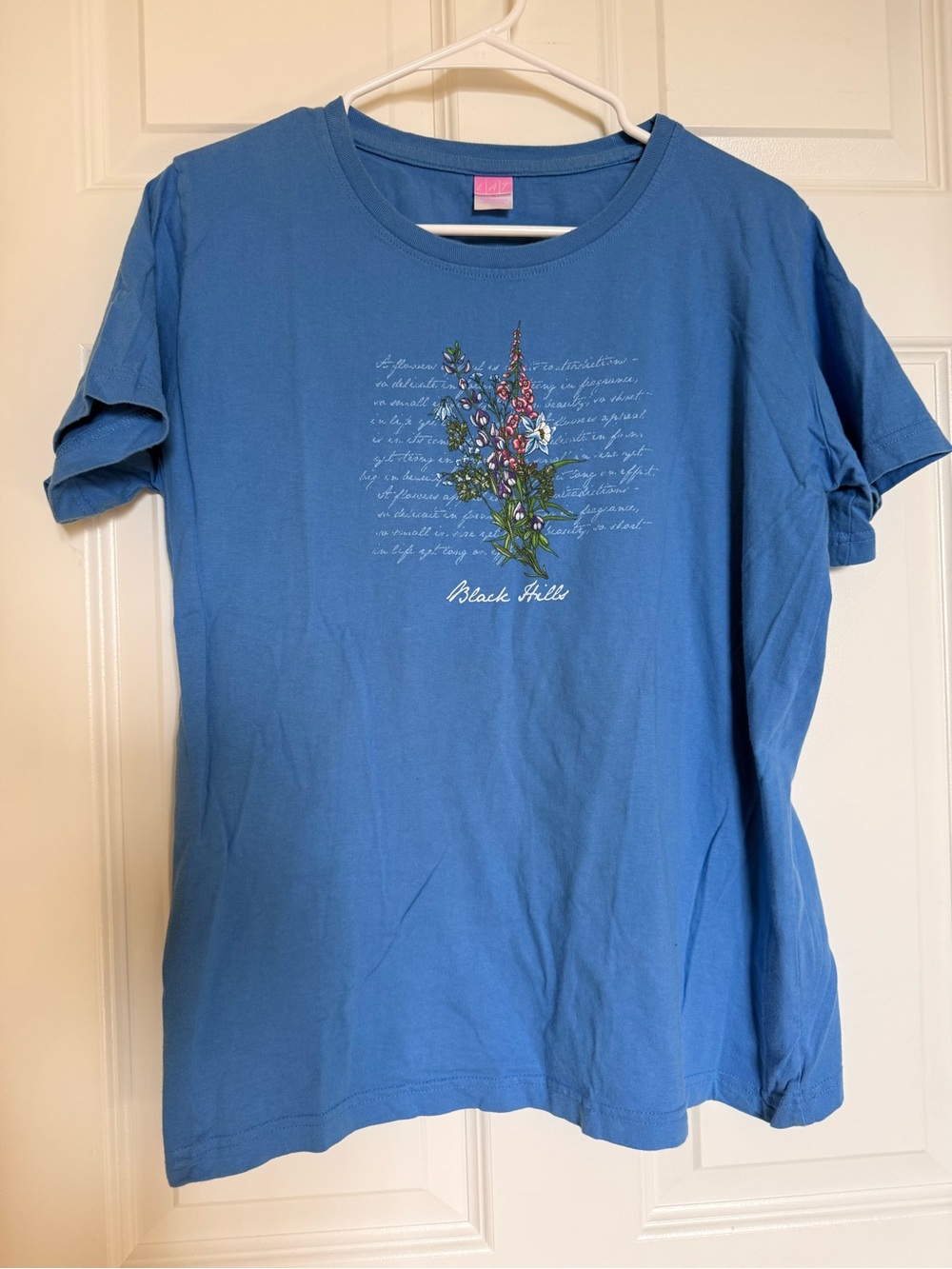 Blue Floral Graphic Tee - Women